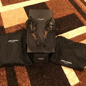 Authentic YSL flat sandals